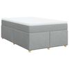vidaXL Sommier &agrave; lattes de lit et matelas gris clair 120x190 cm tissu