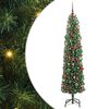 vidaXL Sapin de No&euml;l artificiel Vert 210 cm PVC et acier et plastique