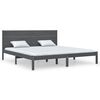 vidaXL Cadre de lit sans matelas gris 200x200 cm bois massif de pin