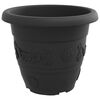 vidaXL Pot &agrave; fleurs rond 24 pcs Noir &Oslash; 26 x 21,5 cm Plastique
