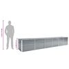 vidaXL Lit sur&eacute;lev&eacute; de jardin Acier galvanis&eacute; 480x80x77 cm Gris