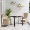 vidaXL Ensemble de salle &agrave; manger pour jardin 3 pcs Beige polyrotin