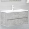 vidaXL Ensemble de meubles de salle de bain 2 pcs Gris b&eacute;ton