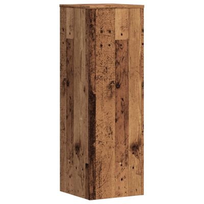 vidaXL Support pour plantes vieux bois 33x33x100 cm bois d'ingénierie