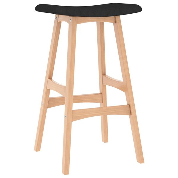 vidaXL Tabourets de bar lot de 2 noir tissu