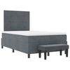 vidaXL Lit &agrave; ressorts avec matelas Gris fonc&eacute; 120 x 200 cm Velours