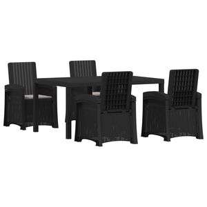 vidaXL Ensemble de salle &agrave; manger pour jardin 5 pc PP
