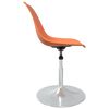vidaXL Chaises &agrave; manger pivotantes lot de 4 orange PP