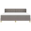 vidaXL Lit &agrave; ressorts avec matelas Taupe 180 x 200 cm tissu