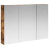 vidaXL Armoire Miroir de Salle de Bain Ch&ecirc;ne fum&eacute; 100 x 14,5 x 70 cm
