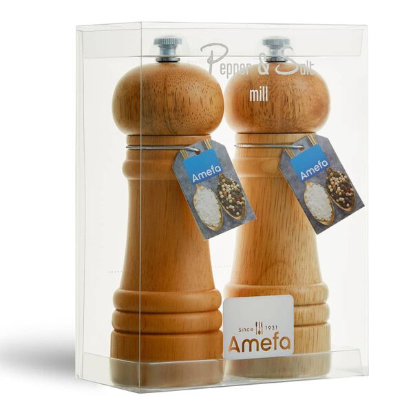 Amefa Moulin &agrave; poivre et &agrave; sel 15 cm 2 pcs Naturel