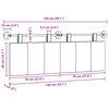 vidaXL T&ecirc;te de lit suspendue Ray&eacute; Vert fonc&eacute; 150 x 55 x 5 cm tissu