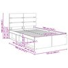 vidaXL Cadre de lit Bois ancien 120 x 190 cm Bois de pin massif