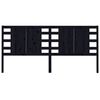 vidaXL T&ecirc;te de lit Noir 186x4x100 cm Bois massif de pin
