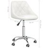 vidaXL Chaise pivotante de bureau Blanc Similicuir
