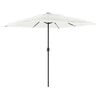 vidaXL Parasol de jardin avec m&acirc;t en acier blanc 248x248x248 cm