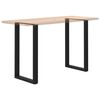 vidaXL Pieds de table de bar en U, 2 pi&egrave;ces, noir, 60 x (100-101) cm, acier