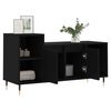 vidaXL Meuble TV Noir 100x35x55 cm Bois d'ing&eacute;nierie