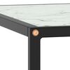 vidaXL Table basse Noir avec verre marbre blanc 80x80x35 cm