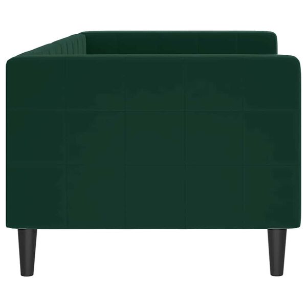 vidaXL Lit de repos sans matelas vert fonc&eacute; 80x200 cm velours