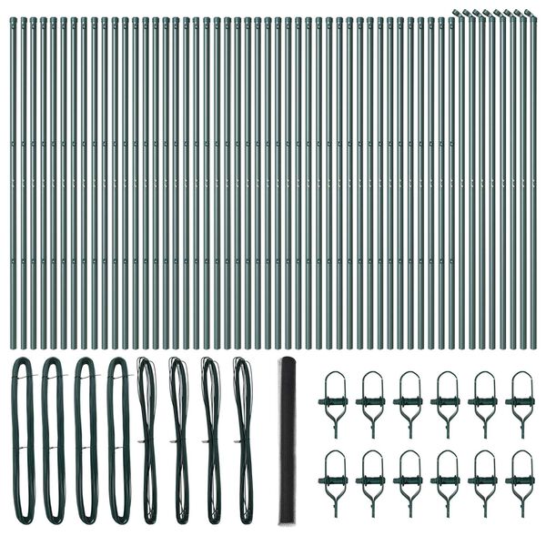 vidaXL Poteau de cl&ocirc;ture. Gris 100 x 1,5 m (maille de 25 mm)
