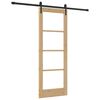 vidaXL Porte coulissante Naturel et Noir 73,5 x 198,5 cm