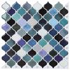 vidaXL Carreau Lanterne 10 pcs Bleu Vert 27 x 27 cm