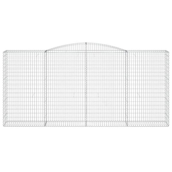 vidaXL Paniers &agrave; gabions arqu&eacute;s 3 pcs 400x50x180/200 cm Fer galvanis&eacute;