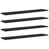 vidaXL &Eacute;tag&egrave;re &agrave; livres 3 niveaux 4 pcs 100 x 20 x 1,5 cm Noir