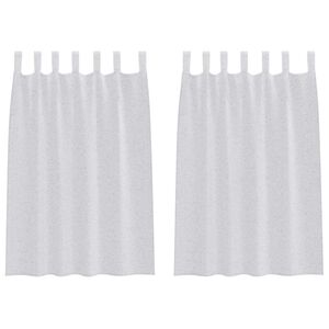 vidaXL Rideau en Voile 2 pc Gris clair 140 x 140 cm Polyester