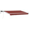 vidaXL Cadre de store manuel avec LEDs Orange, Noir et Blanc 2,5 x 2 m