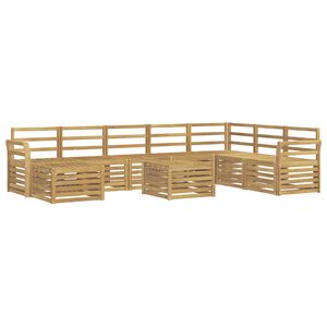vidaXL Ensemble de canap&eacute;s d'ext&eacute;rieur 9 pc Blanc Bois d'Acacia Massif