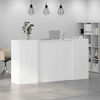 vidaXL Bureau de r&eacute;ception Blanc 200x50x103,5 cm Bois d'ing&eacute;nierie