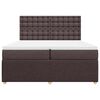 vidaXL Sommier &agrave; lattes de lit avec matelas Marron fonc&eacute; 200x200 cm