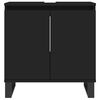 vidaXL Armoire de salle de bain noir 58x33x60 cm bois d'ing&eacute;nierie