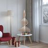 vidaXL Arbre de Noël en bois pour décoration 120 cm bois massif de pin