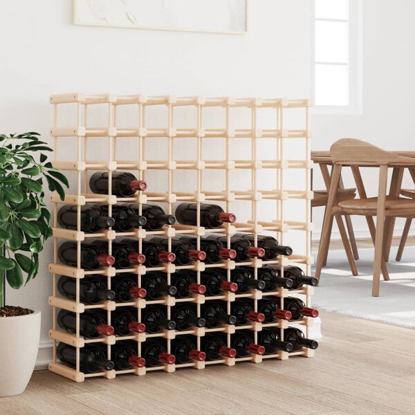 vidaXL Casier &agrave; vin pour 72 bouteilles 90,5x23x90,5 cm pin massif