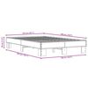 vidaXL Cadre de lit sans matelas ch&ecirc;ne fum&eacute; 135x190 cm