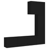 vidaXL Unit&eacute;s murales TV 5 pcs noir bois d'ing&eacute;nierie
