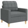 vidaXL Ensemble de canap&eacute;s 3 pcs gris fonc&eacute; tissu