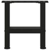 vidaXL Pieds de table basse Noir 2 pi&egrave;ces 30 x (30-31) cm Acier