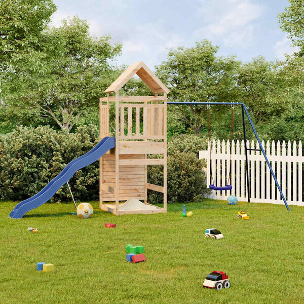 vidaXL Aire de jeux d'ext&eacute;rieur bois de pin massif
