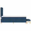 vidaXL Lit &agrave; ressorts avec matelas Bleu 100 x 200 cm tissu