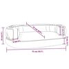 vidaXL Lit pour chien ergonomique Mousse Bleu fonc&eacute; 75x53cm Similicuir
