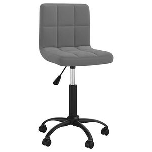 vidaXL Chaise pivotante de bureau Gris fonc&eacute; Velours