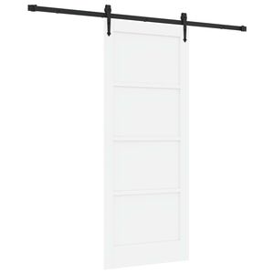 vidaXL Porte coulissante ORKDAL 83 x 202 cm Bois de pin massif Blanc