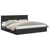 vidaXL Lit de Rangement Noir 200 x 200 cm Bois d'ing&eacute;nierie