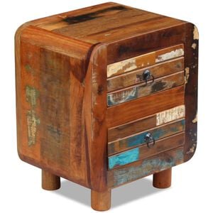 vidaXL Table de chevet Bois de r&eacute;cup&eacute;ration massif 43x33x51 cm