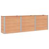 vidaXL Jardini&egrave;re sur&eacute;lev&eacute;e Marron 300 x 50 x 91 cm WPC et Aluminium