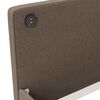 vidaXL Lit avec matelas et USB Taupe Tissu 90x200 cm